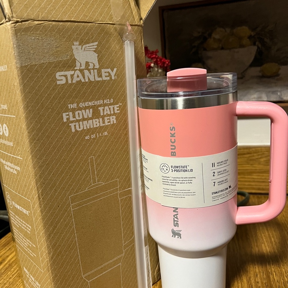 Stanley Pink Gradient 40 oz Tumbler with Handle